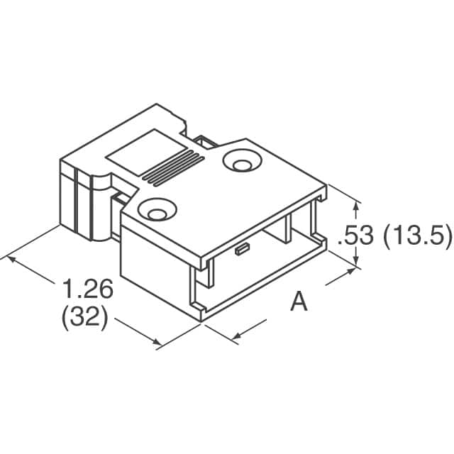 10320-A200-00 3M  Carcasas traseras para conectores D-Sub en forma de D